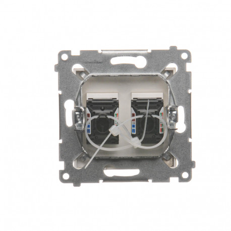 Simon54 Gniazdo komuterowe RJ45 podwójne D62.01/44 złoty