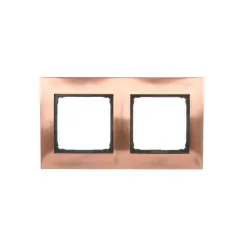 Simon54 Ramka 2-krotna DR2/36 metalowa miedź rusty