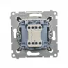 Simon54 Single-pole switch DW1.01/46 brown