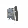 Simon54 &#34;bell&#34; pushbutton with LED backlight DD1L.01/46 brown