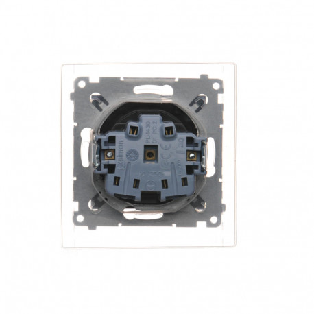 Simon54 Gniazdo z/u klapka DGZ1BZ.01/46A brązowy