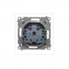 Simon54 Single plug socket IP44 - flap DGZ1BZ.01/48A anthracite
