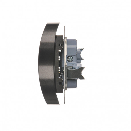 Simon54 Gniazdo wtyczkowe podwójne z uziemieniem DGZ2MZ.01/48 antracyt