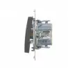 Simon54 Single NO pushbutton without pictogram DP1.01/48 anthracite