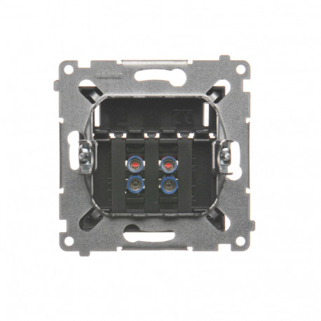 Simon54 Gniazdo głośnikowe 2-krotne z polem opisowym DGL32.01/48 antracyt