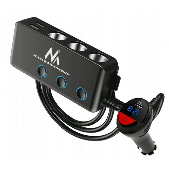 MCE218 4xUSB Car cigarette lighter socket splitter MACLEAN