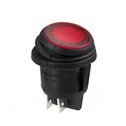 Przełącznik klawiszowy 12V LED RED 2P ON-OFF C.E