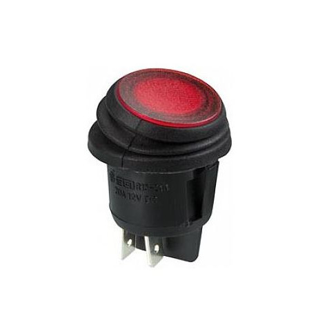 Przełącznik klawiszowy 12V LED RED 2P ON-OFF C.E