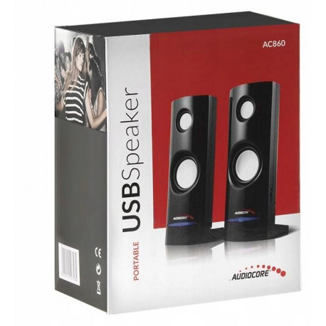 Głośniki komputerowe USB 8W black AC860 Audiocore