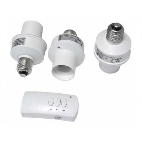 Oprawki gn żarówki E27 z ściem. x3 + PILOT KEMOT