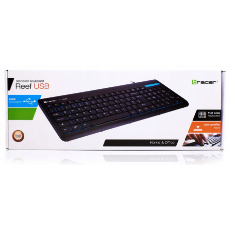 Klawiatura membranowa REEF TRAKLA45234  czarno-niebieska TRACER