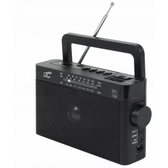 Network and battery radio black portable AM, FM, SW SONA LTC