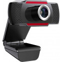 Kamera internetowa z mikrofonem czarno czerwona WEB008 HD TRACER