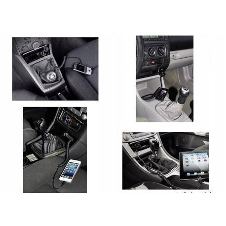 Ładowarka sam. 1.8m IPhone +2xUSB 5.2A MCE76-8591