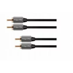 Kabel 2RCA-2RCA 1,0 metr KM0304  Kruger&Matz