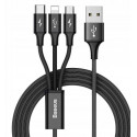 Kabel USB/Micro/USB-C/i-Phone 3w1 CAMLT-SU01 Black BASEUS