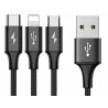 Kabel USB/Micro/USB-C/i-Phone 3w1 CAMLT-SU01 Black BASEUS