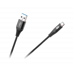 Kabel USB/USB-C 2 metry czarny RB-6001-200-B RABEL