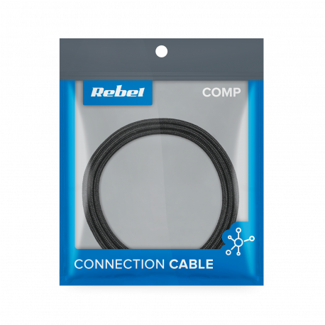 Kabel USB/USB-C 2 metry czarny RB-6001-200-B RABEL