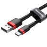 Kabel USB/USB-C 1metr CATKLF-B91 czarno czerwony Baseus