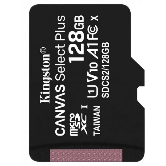 128GB CS10 Canvas Kingston microSD memory card