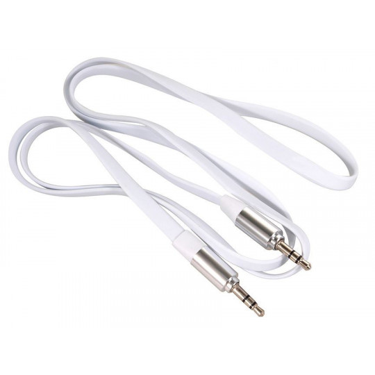 Jack cable 3.5mm flat white 1m MCTV-694W MACLEAN