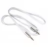 Przewód Jack 3,5mm płaski white 1m MCTV-694W MACLEAN