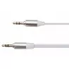 Przewód Jack 3,5mm płaski white 1m MCTV-694W MACLEAN