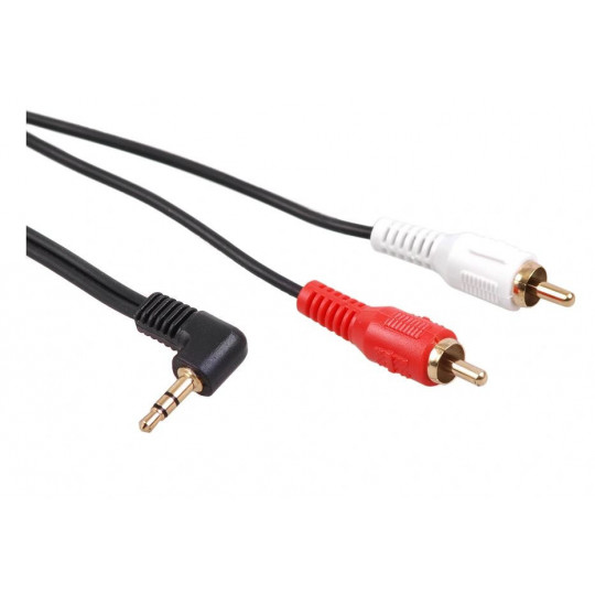 Mini Jack 3.5mm Angled 2xRCA Cable 3m MCTV-825 Maclean