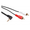 Mini Jack 3.5mm Angled 2xRCA Cable 3m MCTV-825 Maclean