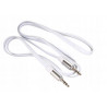 Jack-Jack 3.5mm flat cable 2m white MCTV-695W MACLEAN
