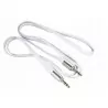 Jack-Jack 3.5mm flat cable 2m white MCTV-695W MACLEAN