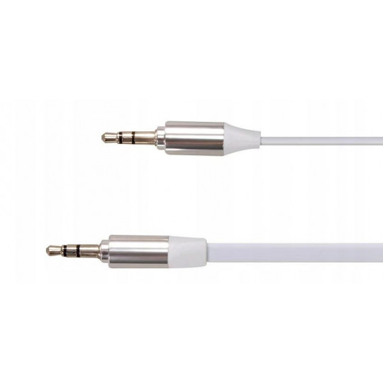 Jack-Jack 3.5mm flat cable 2m white MCTV-695W MACLEAN