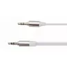 Jack-Jack 3.5mm flat cable 2m white MCTV-695W MACLEAN