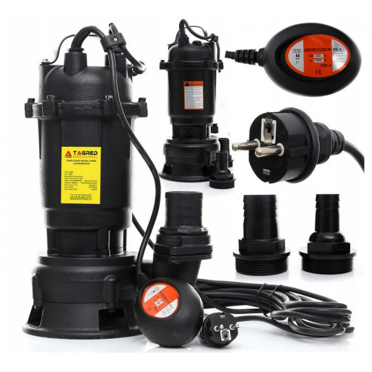 Dirty water pump TA504 with 20 meter hose 3100W Tagred