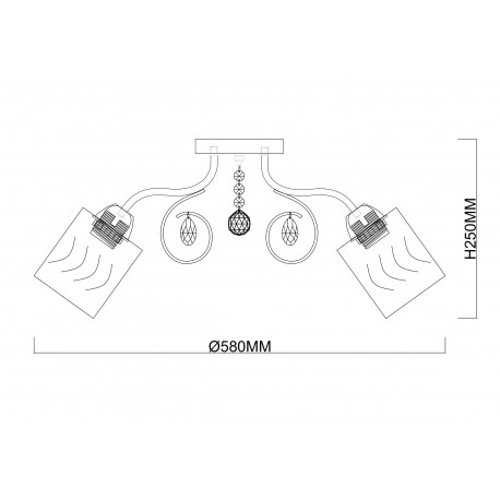 Lampa sufitowa ARECIA-3 satyna 3xE27 Vitalux