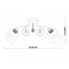 Lampa sufitowa ARECIA-3 satyna 3xE27 Vitalux
