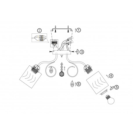 Lampa sufitowa ARECIA-3 satyna 3xE27 Vitalux