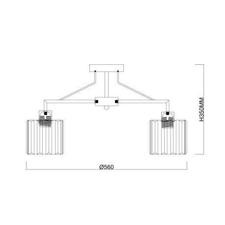 Lampa sufitowa FARINA-3 gold 3xE27 Vitalux
