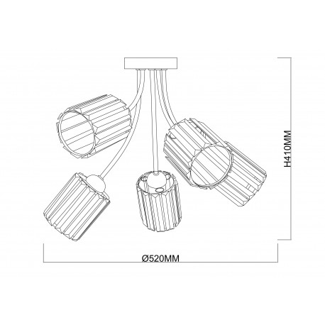 Lampa sufitowa ORELA-5 chrom 5xE27 Vitalux-8735