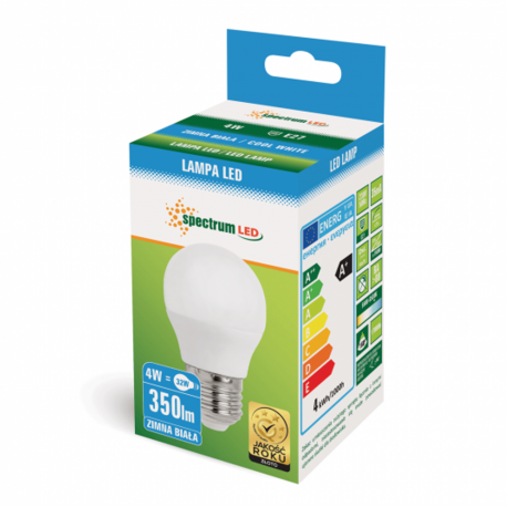 LED bulb ball E27 4W 230V b.cold Spectrum