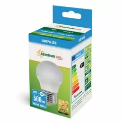 Żarówka LED E27 6W 500lm 6500K zimna WOJ13025 SPECTRUM