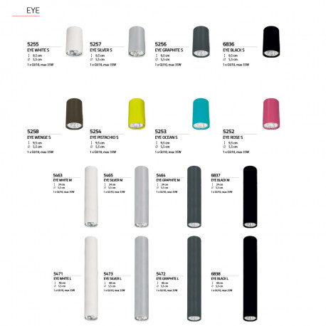 Lampa plafon M TUBA EYE White 5463 GU10 35W