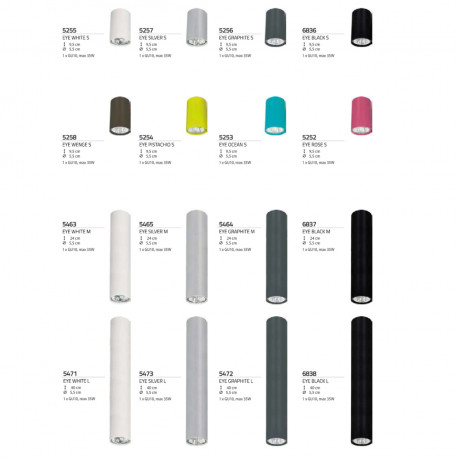 Lampa plafon L TUBA EYE Black 6838 GU10 35W Nowodvorski