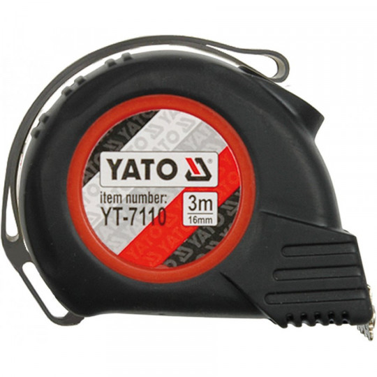 Coiled tape measure 8m x 25mm black automatic YT-7112 YATO