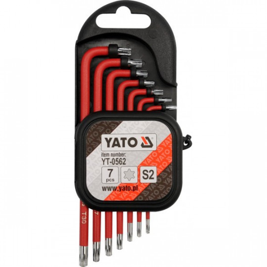 TORX allen wrenches set of 7 pieces coated red YT-0562 YATO