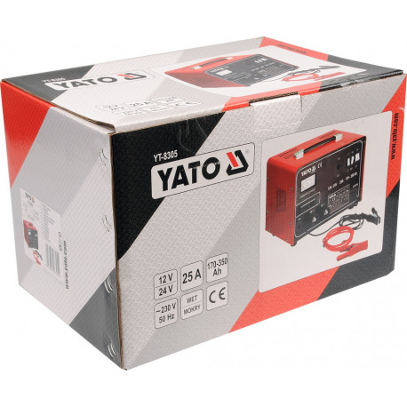 Prostownik 12/24V 25A 240Ah ze wspomaganiem rozruchu 30A YT-8305 YATO