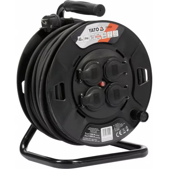 Reel extension cable 40m 4 sockets OW 3x1.5 YT-81054 YATO