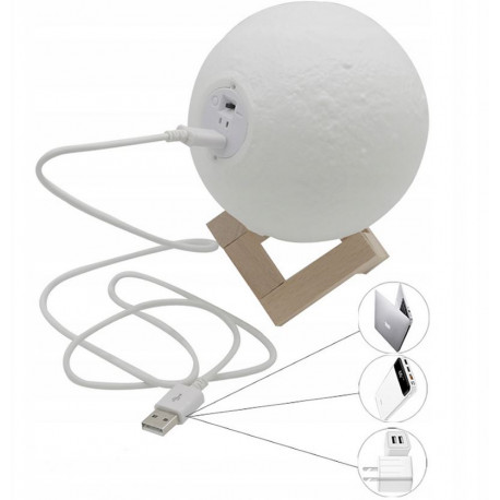 Lampka dekoracyjna KSIĘŻYC LED 1,5W RGB+pilot MOON-8764