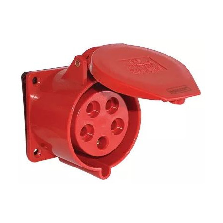 Gniazdo siłowe do zabud. proste 32A 400V 3P+N+F Tracon